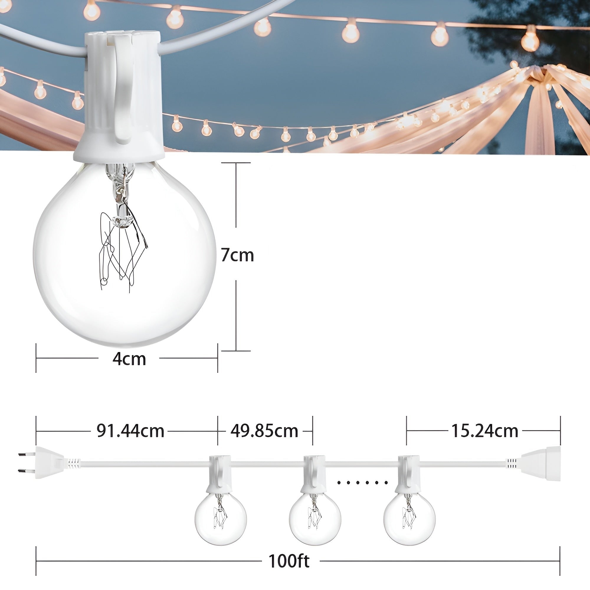 FairyFlicker String Lights - Luxe TerrasverLichting met Waterdichte Bescherming - Velari - VLP202