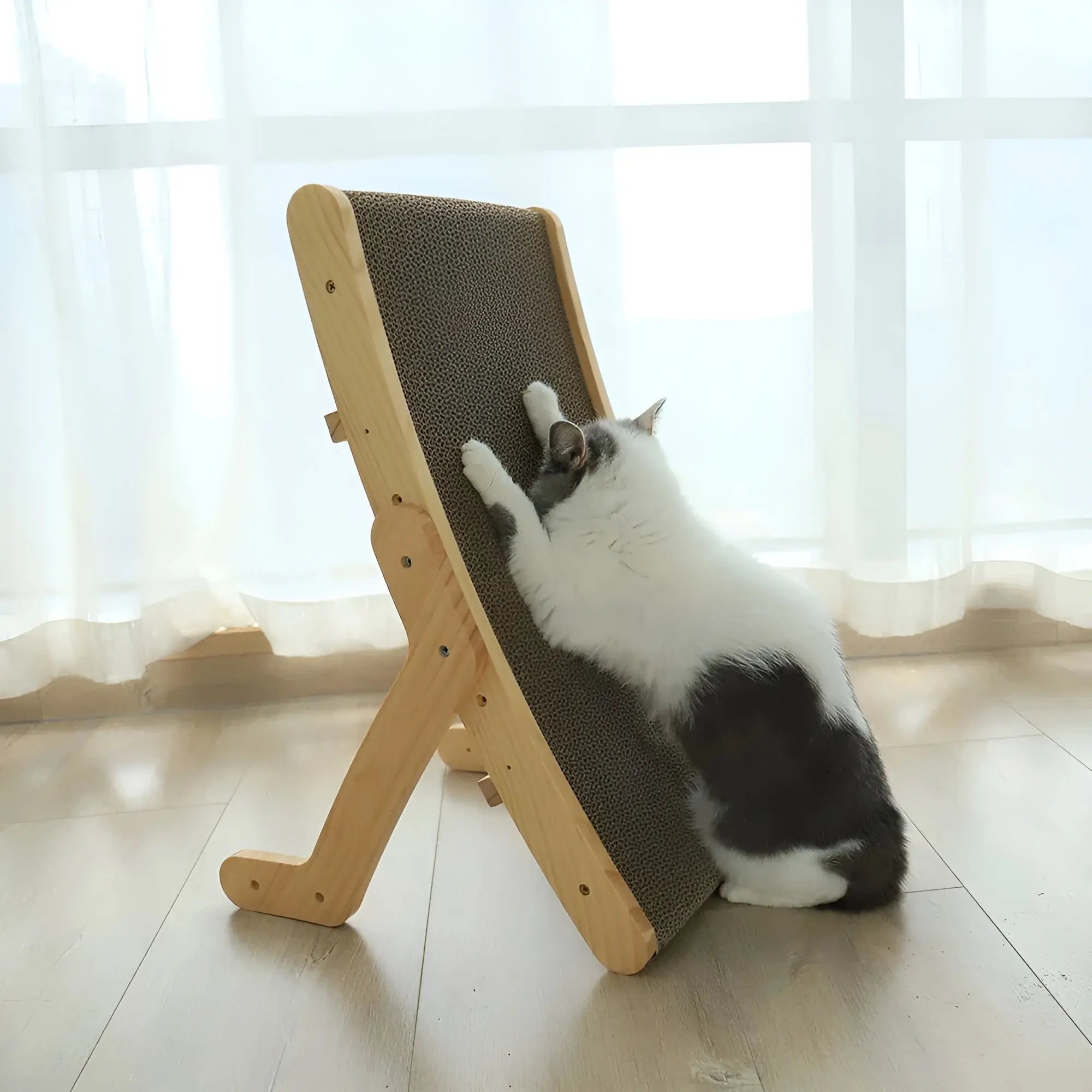 PurrPlay Board - Multifunctionele Verwijderbare Houten KattenKrabPlank - Velari - VLP164