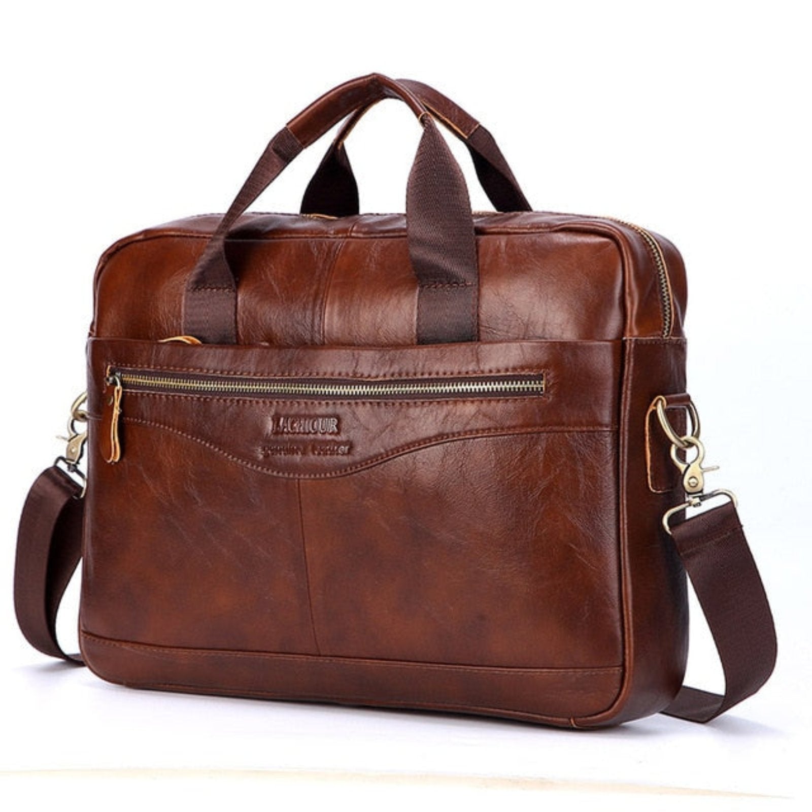 Karsten Tasche - Echtes Leder Laptop Business Reisetasche Elegare