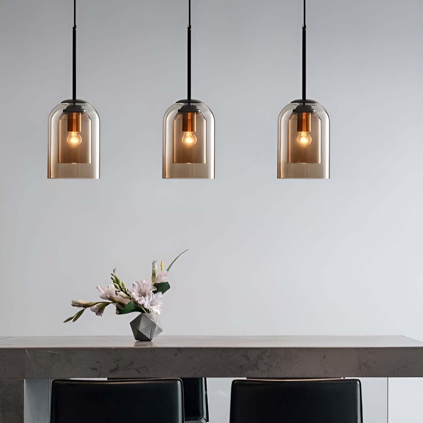 ScandiLume Light - Noordse Postmoderne Hanglamp met Dubbel Glas