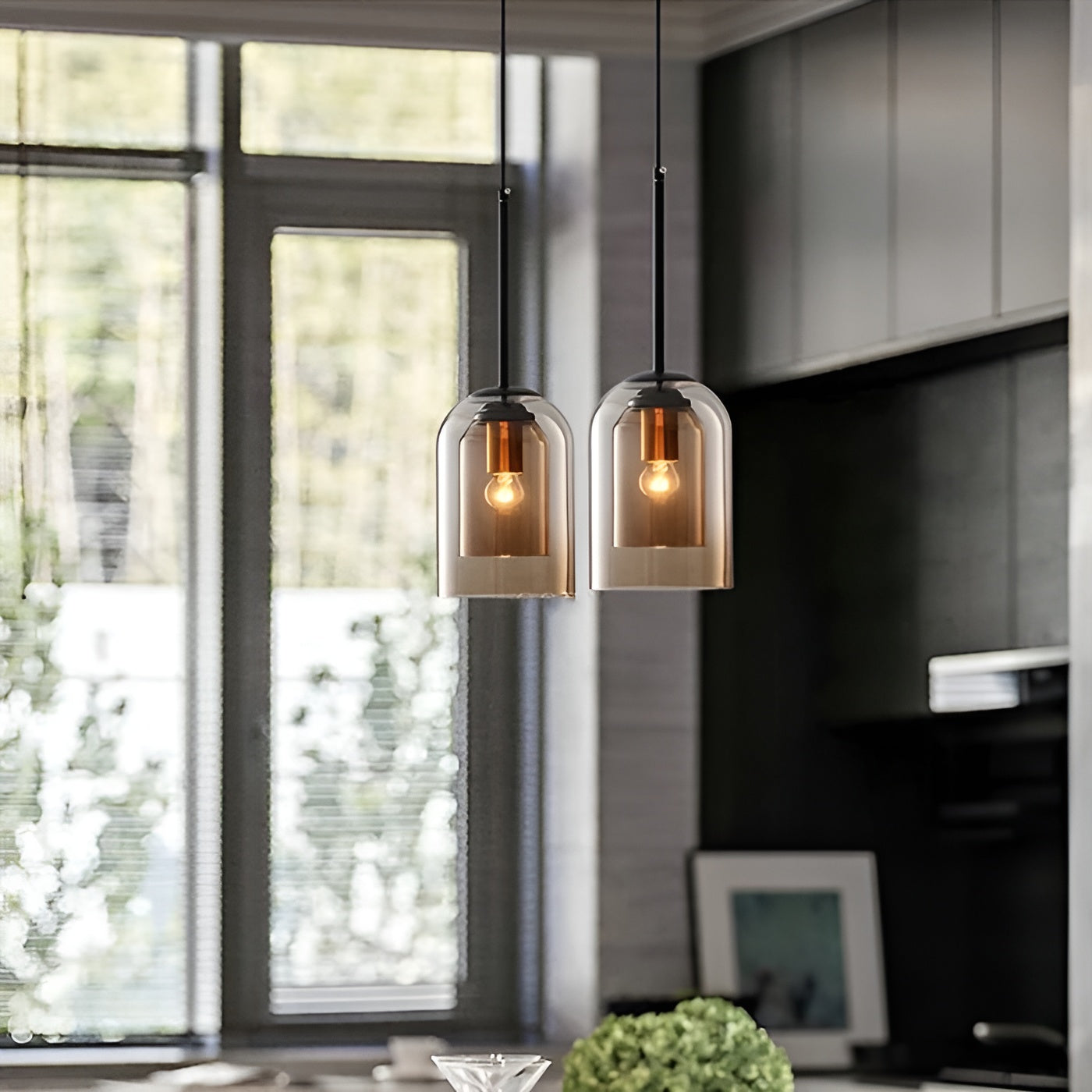 ScandiLume Light - Noordse Postmoderne Hanglamp met Dubbel Glas