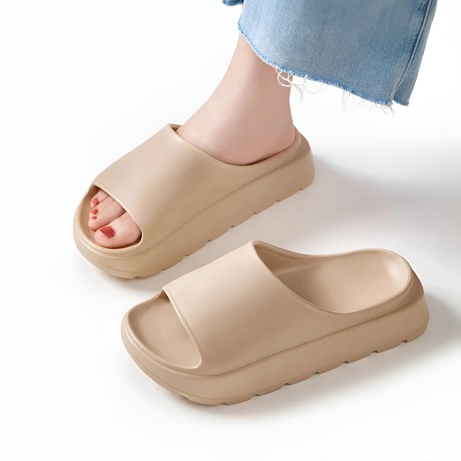 ErgoCloud Slides - Ergonomische Zomerwolkenslippers met Dikke Bodem - Velari - VLP093