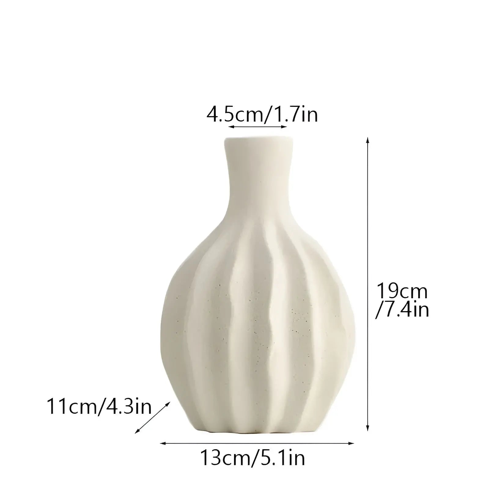 NordicBloom Vase - Minimalistische Vaas van Ongeglazuurd Keramiek met Scandinavisch Design - Velari - VLP152