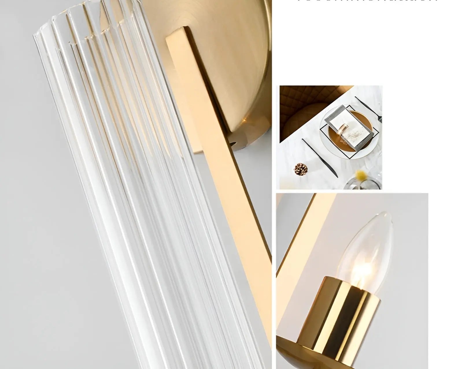 GoldenGlass Sconce - Luxueuze Glazen Wandlamp met Retro-vintage Charme - Velari - VLP087