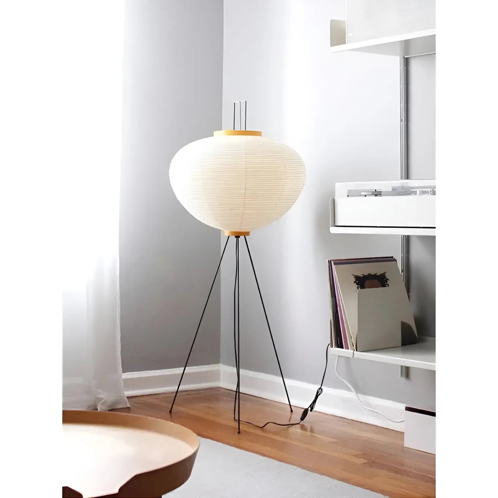 Akari Elegance - Wabi-Sabi Staande LED lamp van Rijstpapier - Velari - VLP052