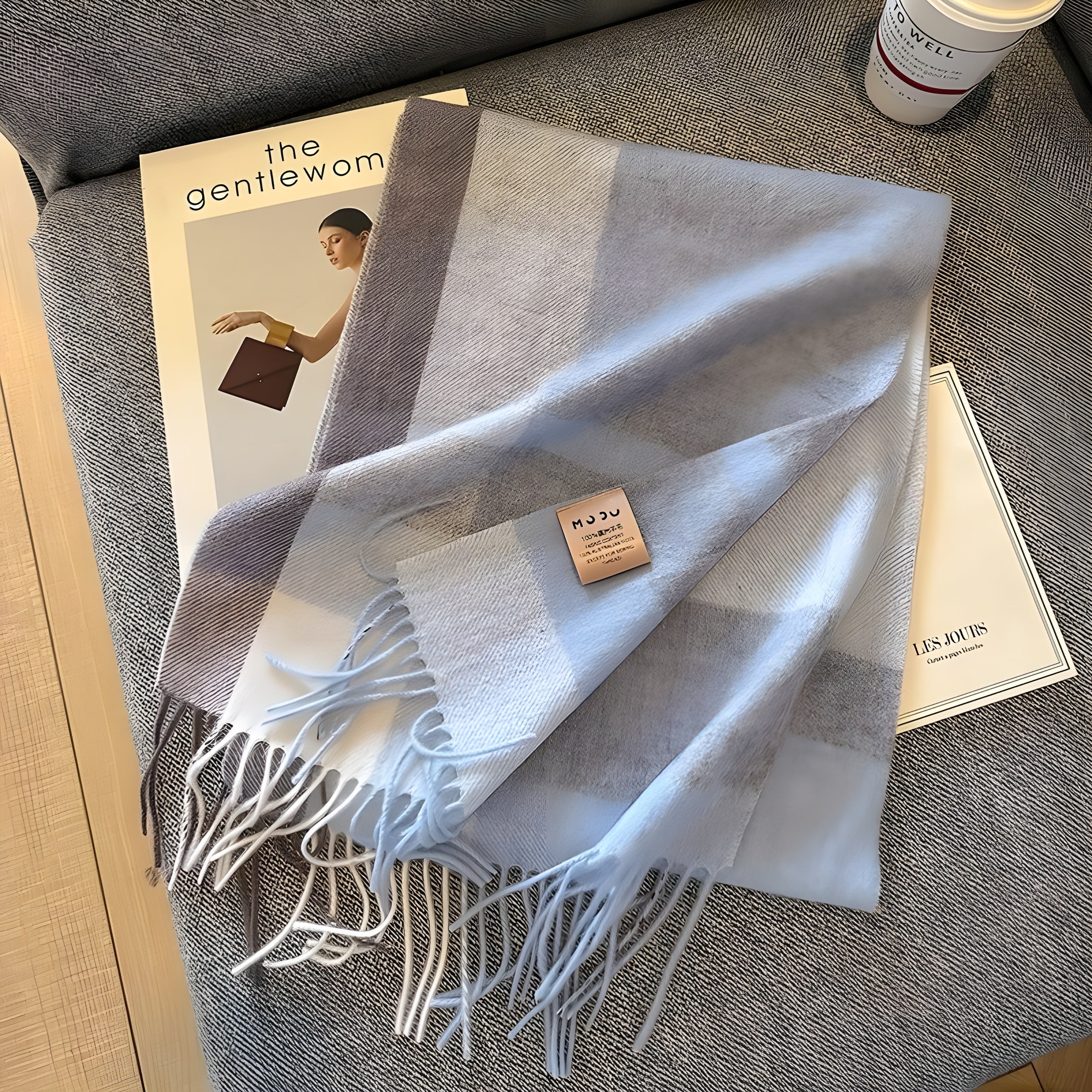 CashmereBreeze sjaal - Casual Brits Geruite Cashmere Wintersjaal Voor Dames