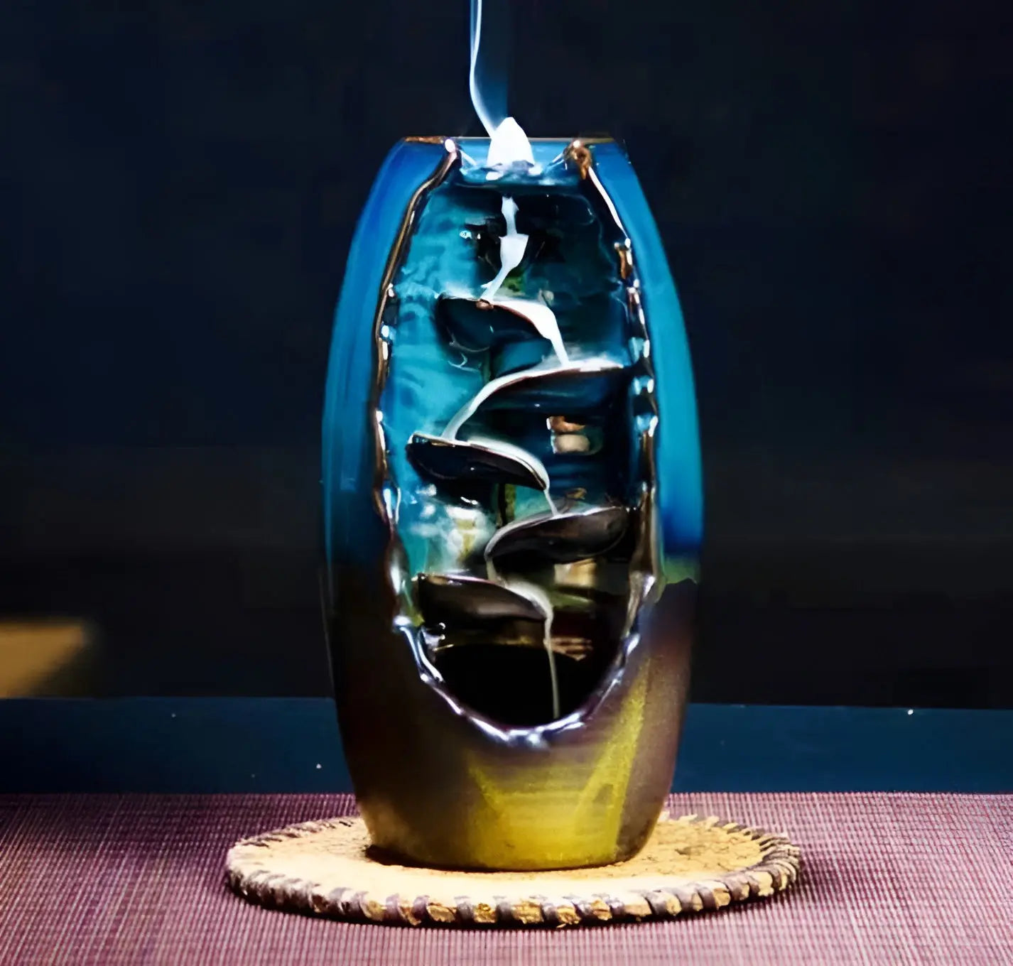 ZenWaterfall Incense Burner - Wasserfall Aromatherapie Diffusor Räuchergefäß Elegare