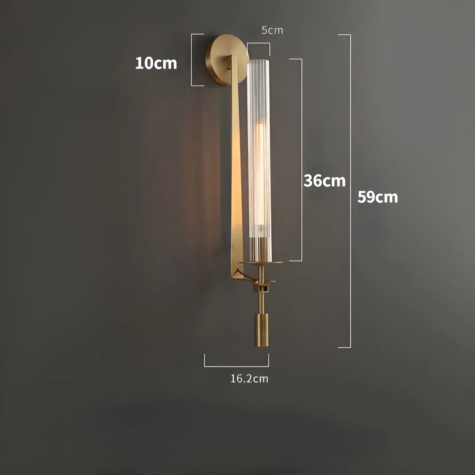 GoldenGlass Sconce - Luxueuze Glazen Wandlamp met Retro-vintage Charme - Velari - VLP087