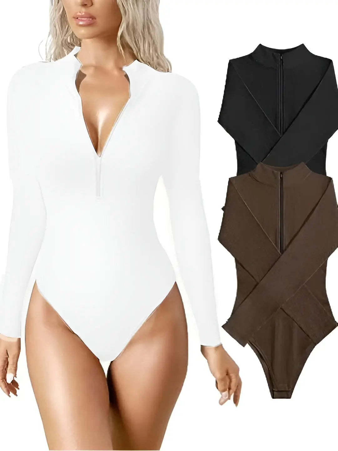 Lina Bodysuit - Elegante Body met Lange Mouwen Voor Dames - Velari - VLP137