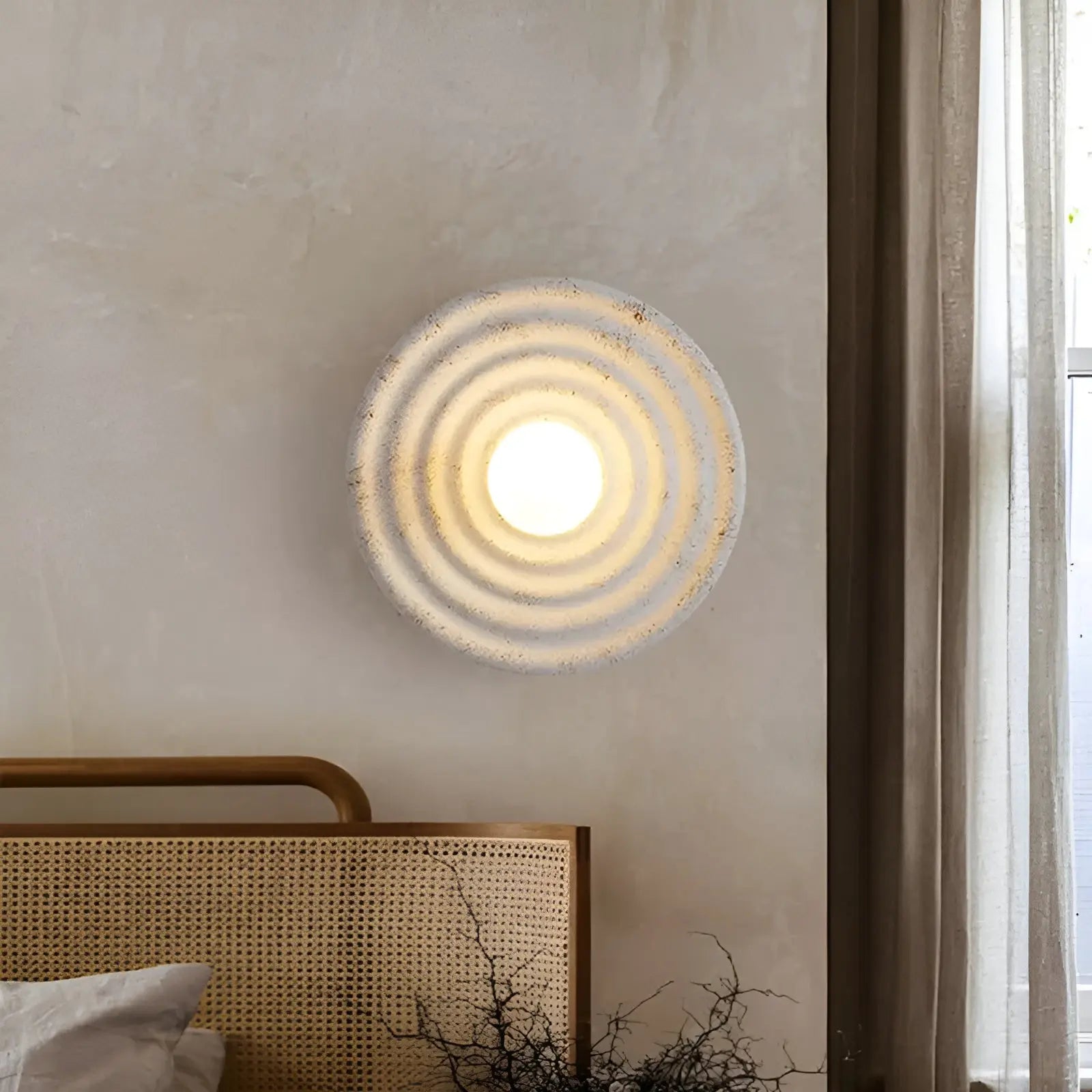 Wabi-Sabi Elegance - Japanse Ronde Ontwerper Wabi-Sabi Wandlamp - Velari - VLP068